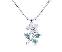 Blooming Flower Silver Necklace SPE-3370